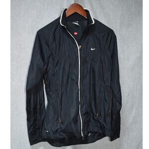 Nike Full Zip Lightweight Running Jacket Black Windbreaker Women’s Large